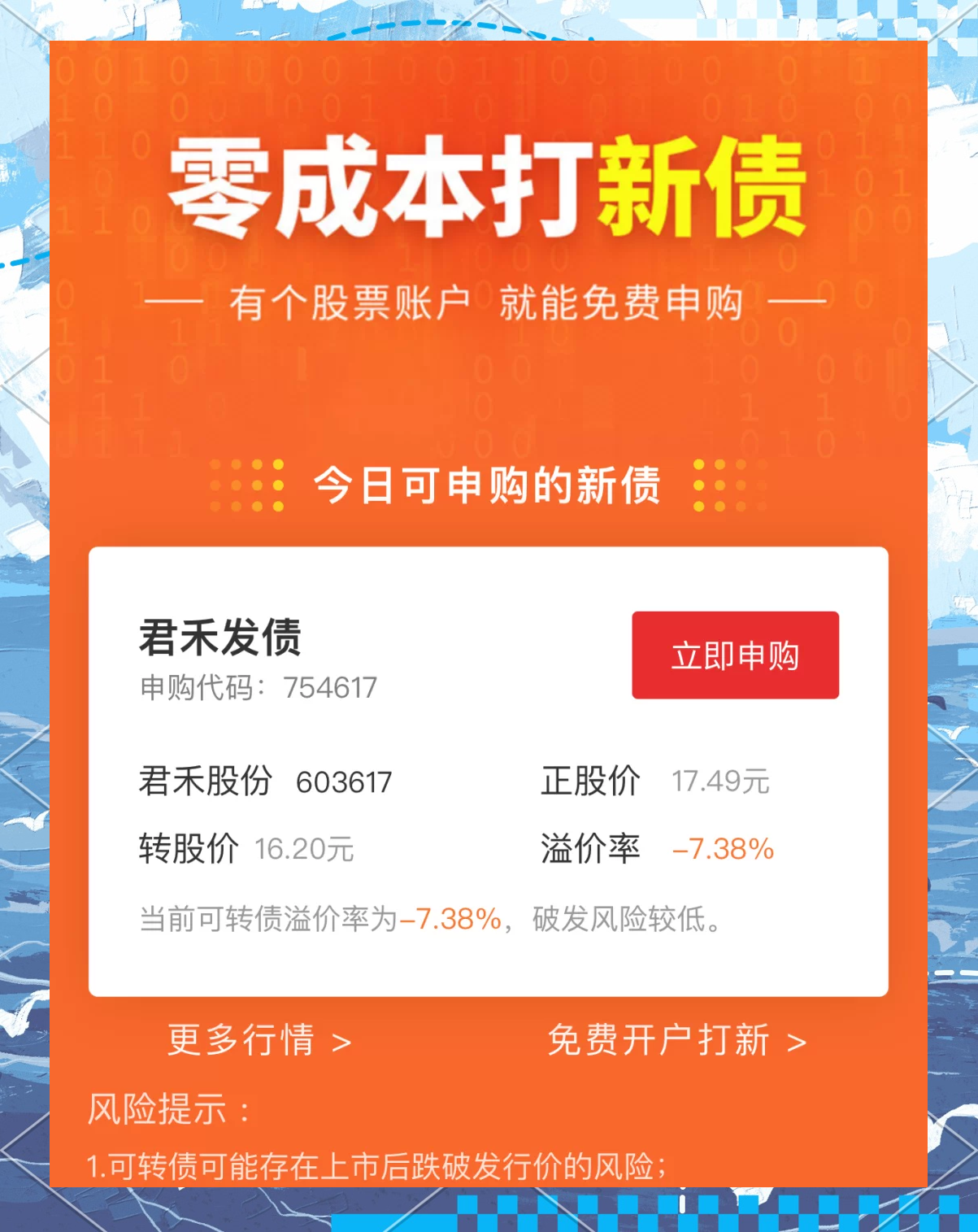 打新必看 | 4月14日一只新股申购