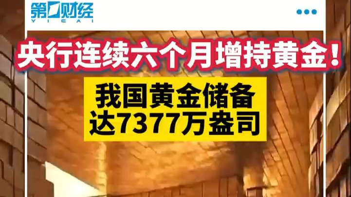 央行连续7个月增持黄金！