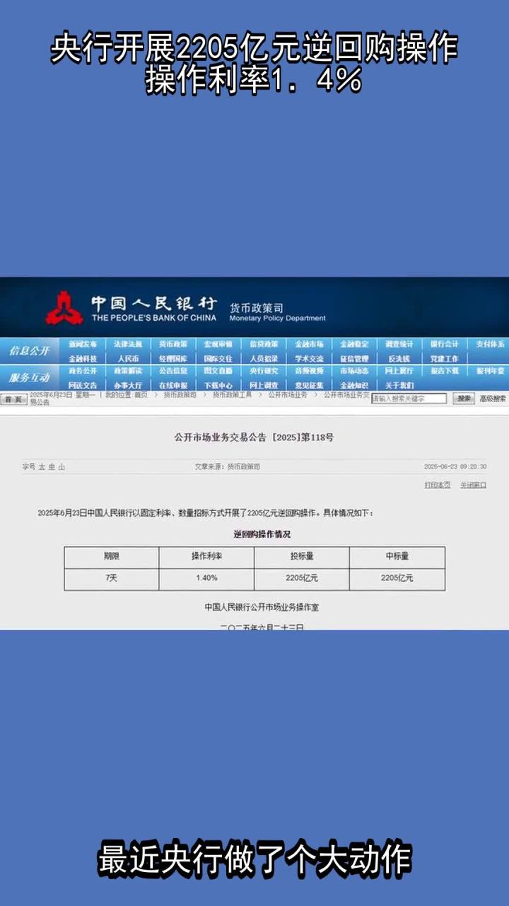 中国央行今日开展2665亿元7天逆回购操作