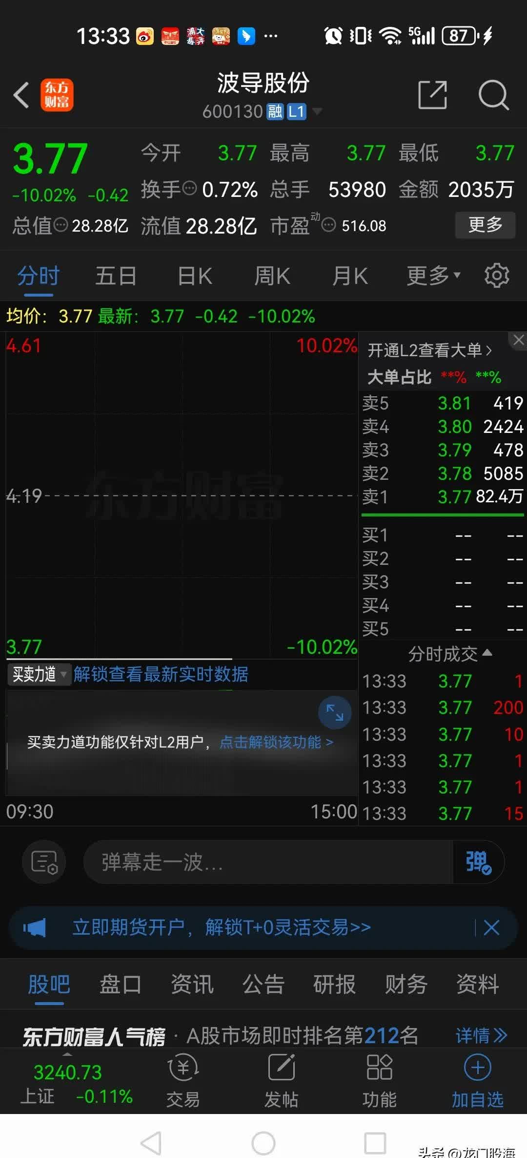 网博视界:股票交易异常波动公告