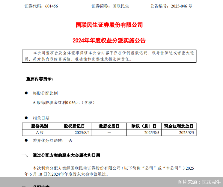 汇湘轩2025年半年度权益分派预案：每10股派发现金红利2.5元
