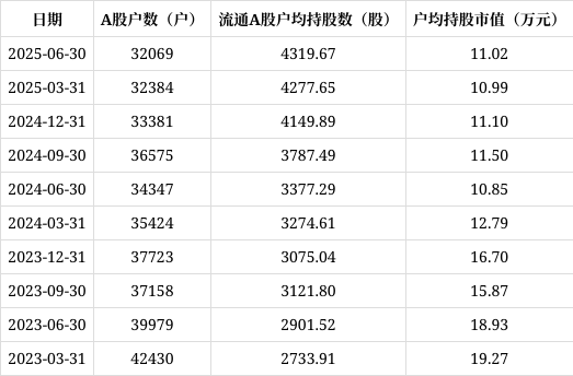 金杨股份：截至2025年11月10日股东户数为12,315户