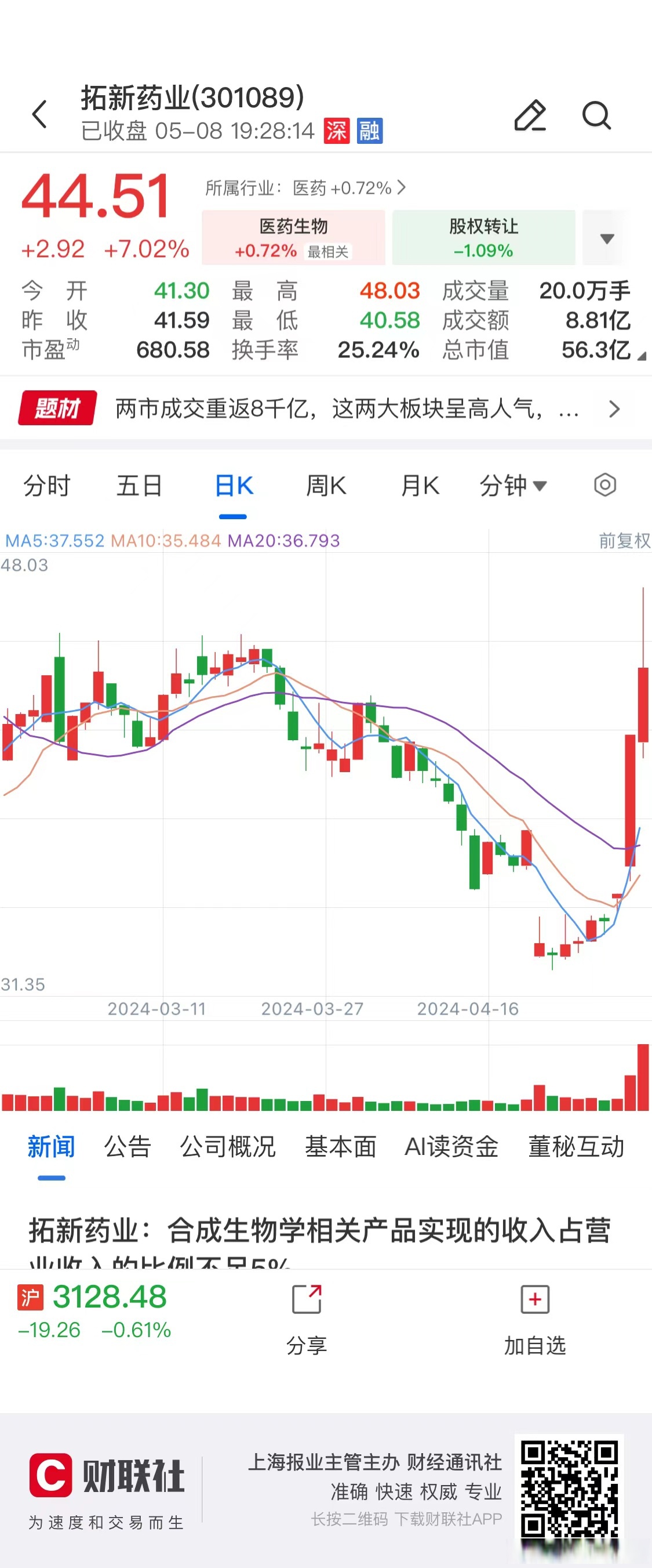 达民股份:股票交易异常波动公告