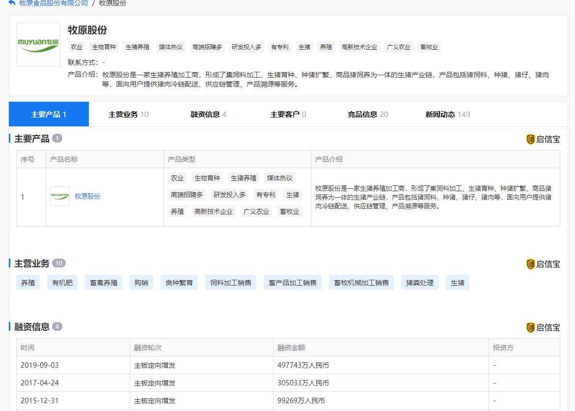 牧原股份获得实用新型专利授权：“一种饲料生产系统”